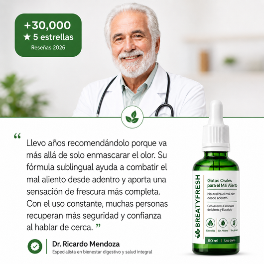 Gotas Aliento Fresco | Tratamiento Avanzado contra la Halitosis