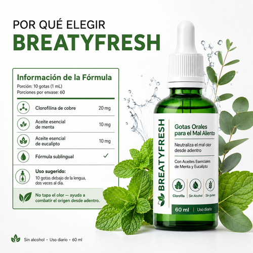 Gotas Aliento Fresco | Tratamiento Avanzado contra la Halitosis