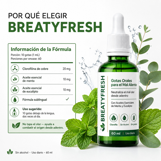 Gotas Aliento Fresco | Tratamiento Avanzado contra la Halitosis